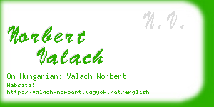 norbert valach business card